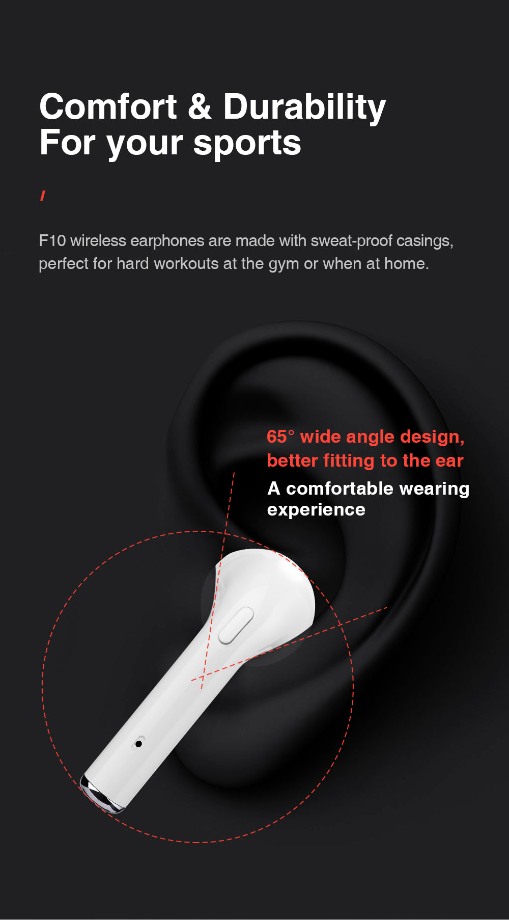 Bluetooth Wireless Earbuds For Apple & Android